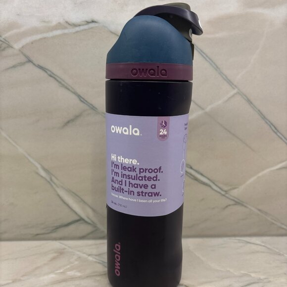 Owala FreeSip 24oz, NTW, Neon Eclipse! - Picture 1 of 5